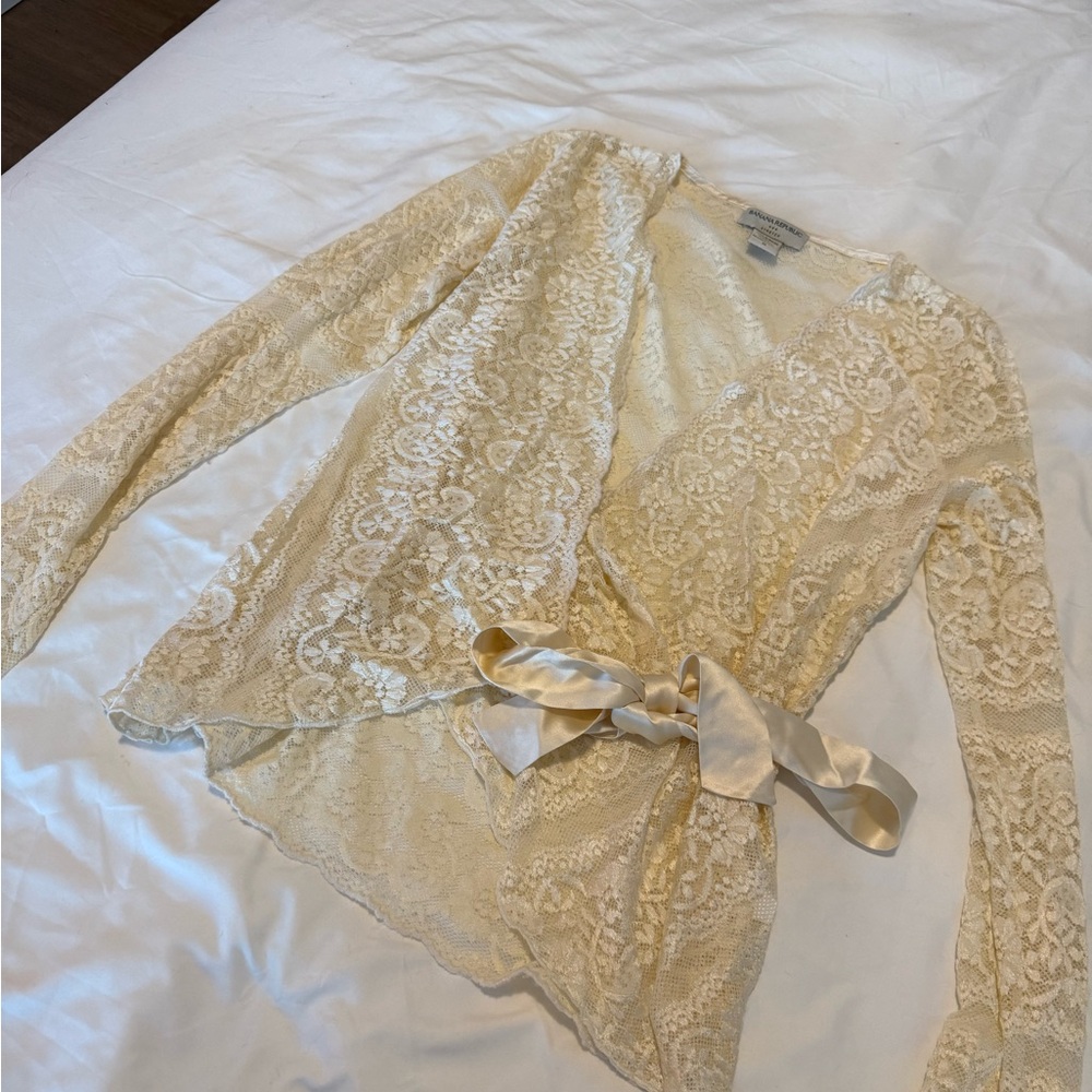 Banana Republic Lace Tie Top